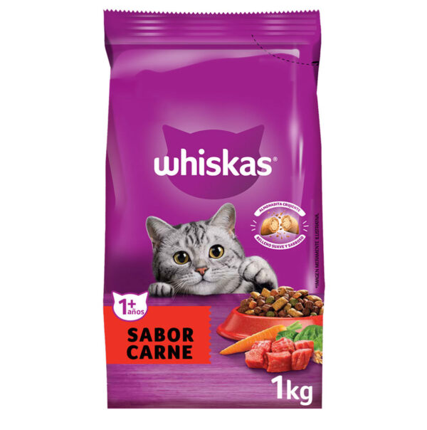 WHISKAS ADULTO GATO 10 KL, SABOR CARNE.