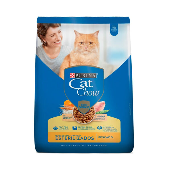 CAT CHOW ADULTO GATO ESTERILIZADO 19,5 KL, SABOR POLLO.